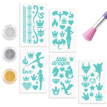 Kép betöltése a galériamegjelenítőbe: TOPModel csillámtetováló készlet - DRAGON LOVE